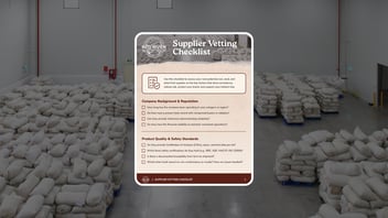 supplier vetting checklist