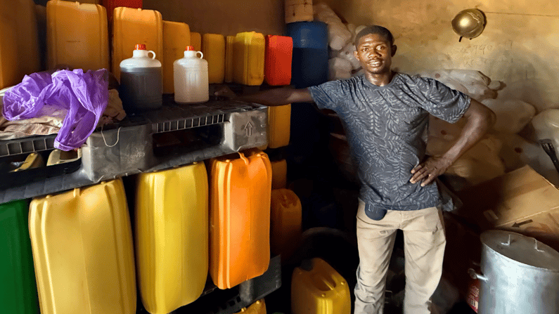 stephen adu with honey